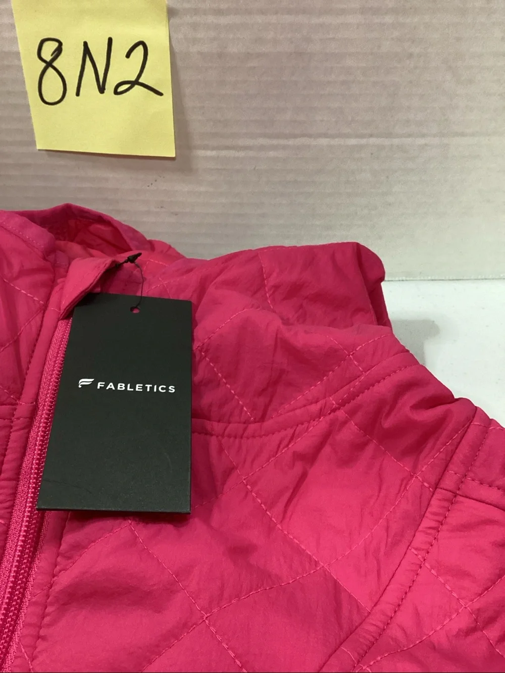 Fabletics Hot Pink Quilted Hooded Puffer Jacket